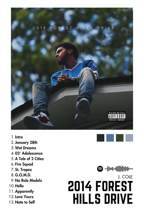 2014 Forest Hills Drive Album Frame - J cole