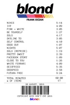 Blond Receipt Rug - Frank Ocean