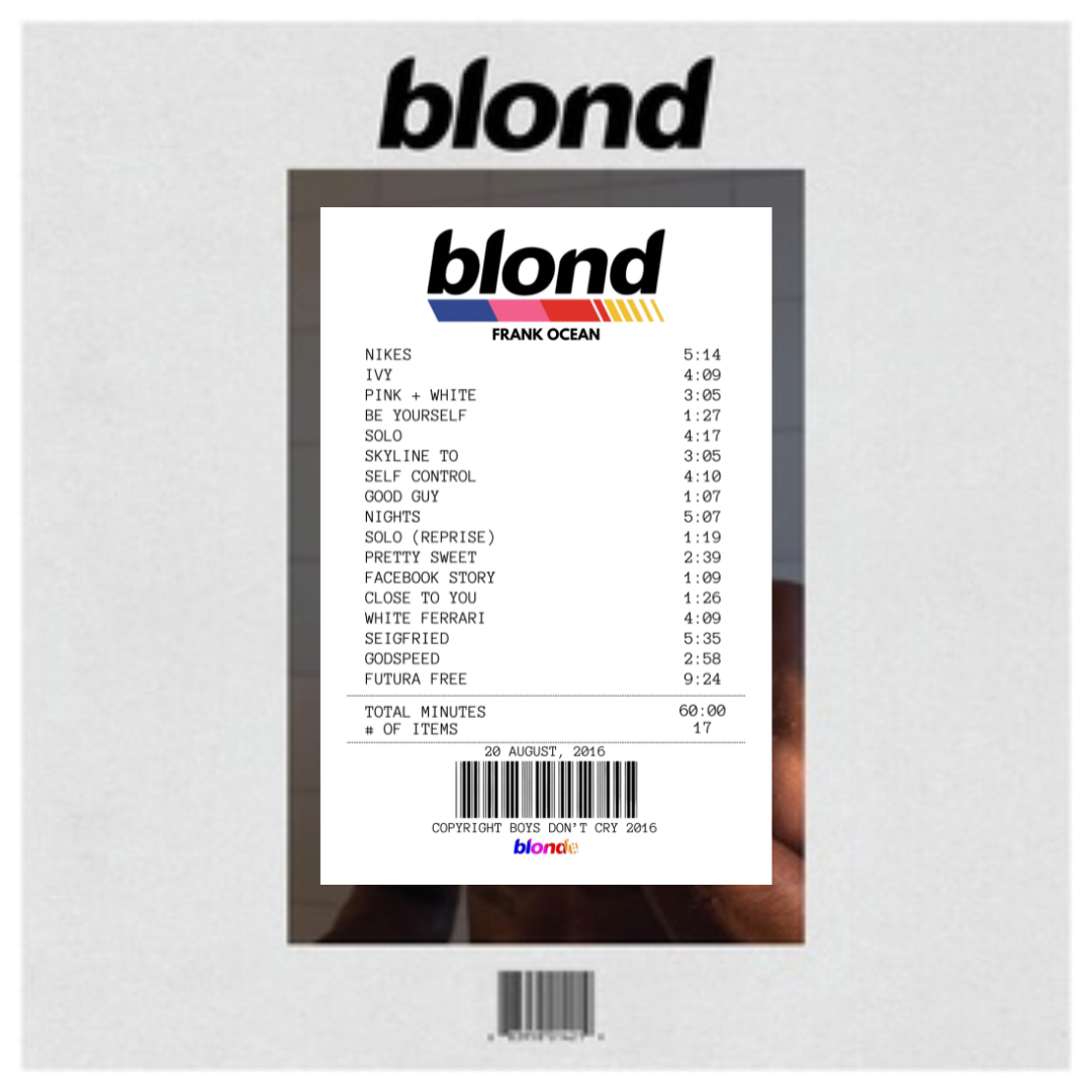 Blond Receipt Rug - Frank Ocean