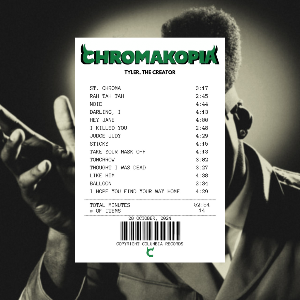 Chromakopia Receipt Rug - Tyler, The Creator