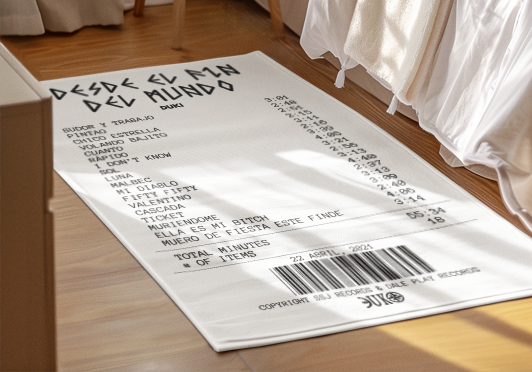 Desde el Fin del Mundo Receipt Rug - Duki