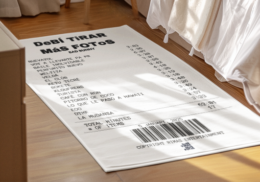 DeBÍ TiRAR MáS FOToS Receipt Rug - Bad Bunny