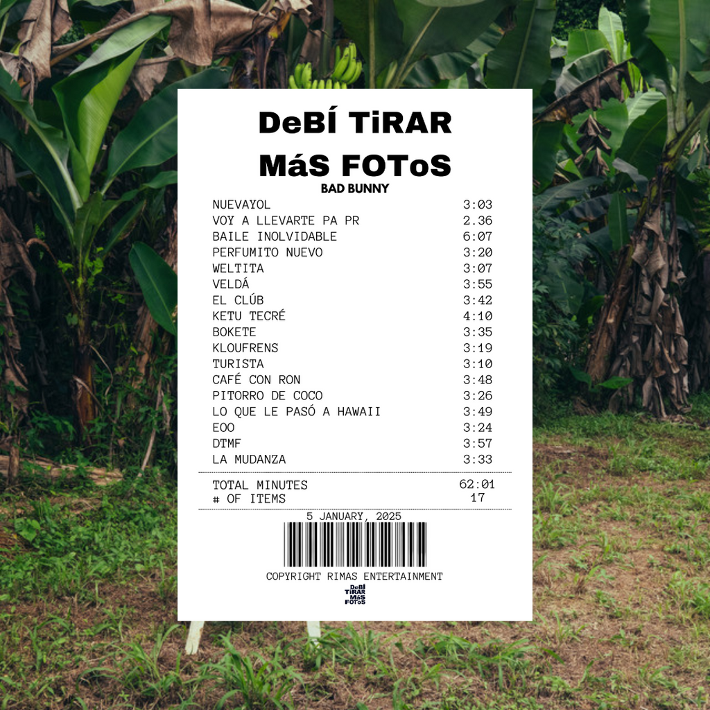 DeBÍ TiRAR MáS FOToS Receipt Rug - Bad Bunny
