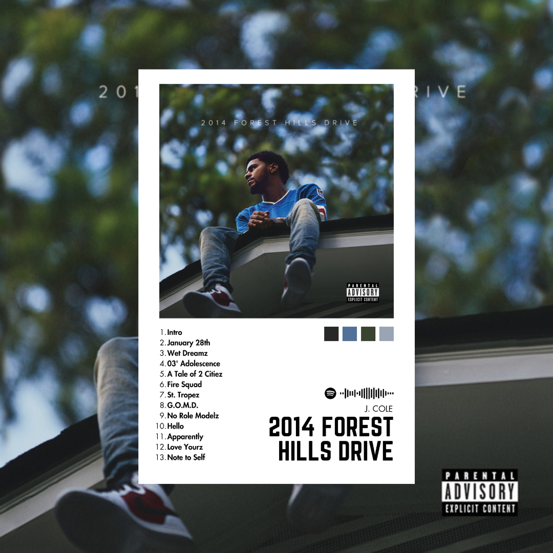 2014 Forest Hills Drive Album Frame - J cole