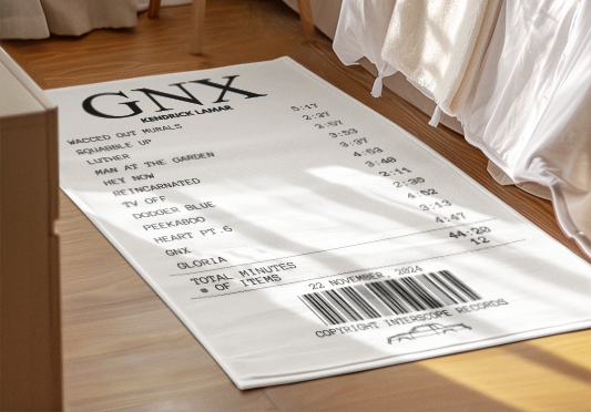 GNX Receipt Rug - Kendrick Lamar