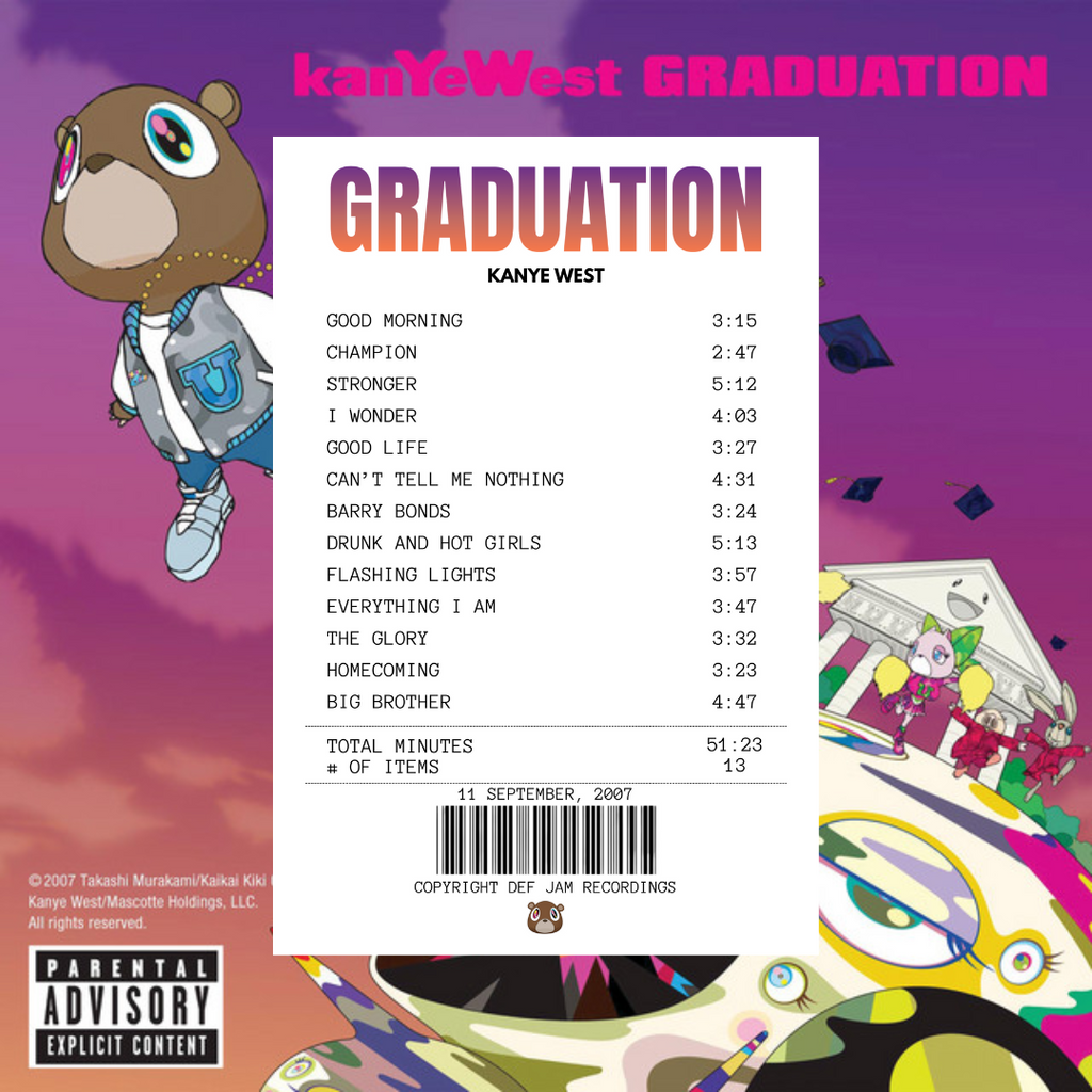 Graduation Receipt Rug - Kanye West