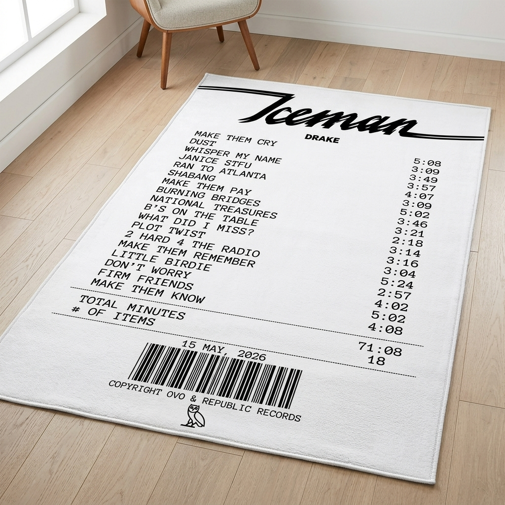 Iceman Receipt Rug - Drake