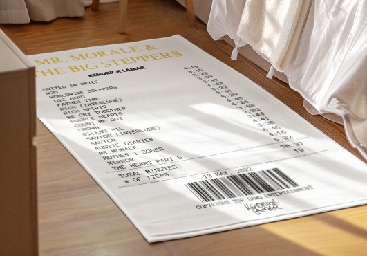Mr. Morale & The Big Steppers Receipt Rug - Kendrick Lamar