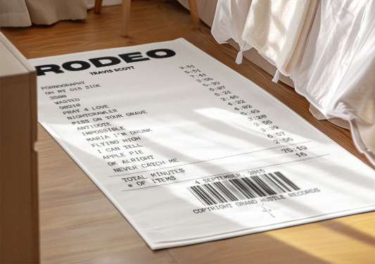 Rodeo Receipt Rug - Travis Scott