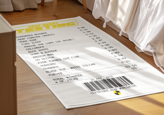 Testing Receipt Rug - A$AP Rocky
