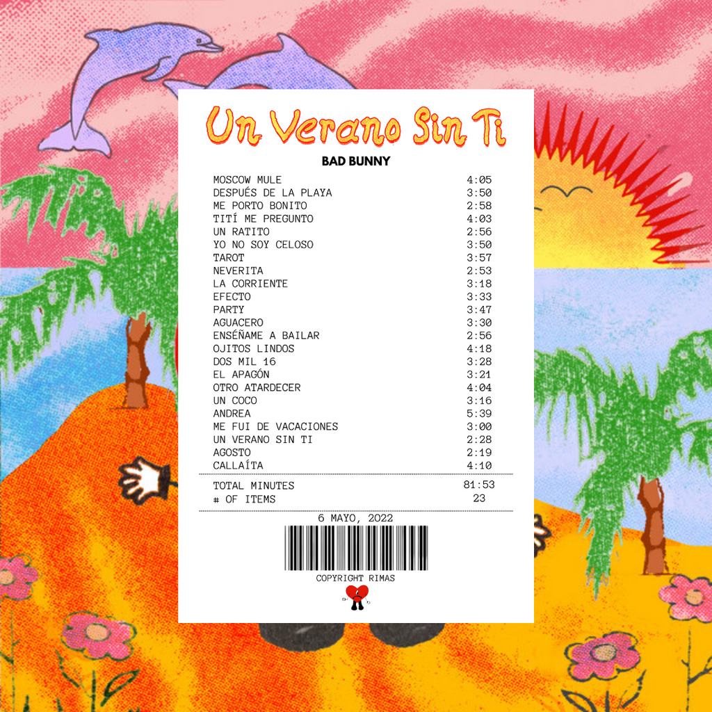 Un Verano Sin Ti Receipt Rug - Bad Bunny