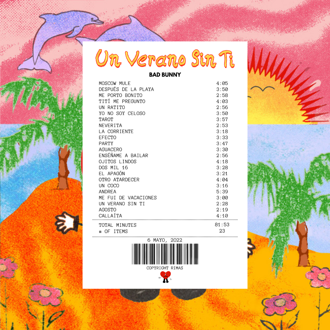 Un Verano Sin Ti Receipt Rug - Bad Bunny