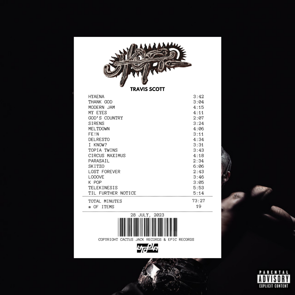 Utopia Receipt Rug - Travis Scott